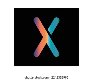 Kreativdesign-Vektorgrafik-Vorlage mit X-Buchstaben