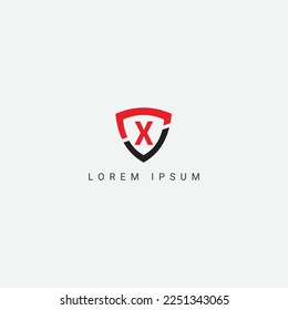 X letter logo design elegant trendy awesome artistic black and Red color initial based Monogram icon