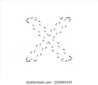 X letter logo design element