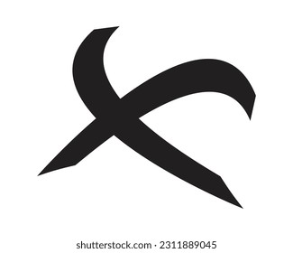 X letter logo design element