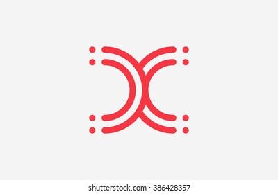 x letter logo design. line logo. creative logo