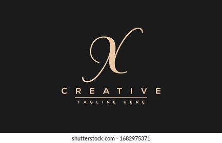 X letter logo Design Modern Monogram Icon. X XX initials based Template and Letters in vector.