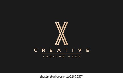 X letter logo Design Modern Monogram Icon. X XX initials based Template and Letters in vector.