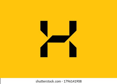 X letter logo design on luxury background. H monogram initials letter logo concept. X icon design. H elegant and Professional letter icon design on background. X H