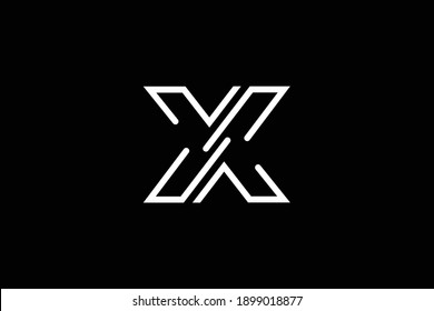 X letter logo design on luxury background. XX monogram initials letter logo concept. X icon design. XX elegant and Professional white color letter icon on black background.