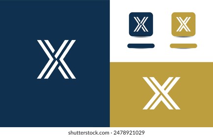 X letter logo design on luxury background. X monogram initials letter logo concept. X icon design. EPS10