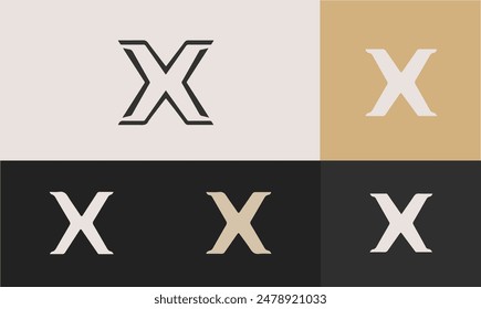 X letter logo design on luxury background. X monogram initials letter logo concept. X icon design. EPS10