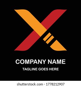 X letter logo design template 
