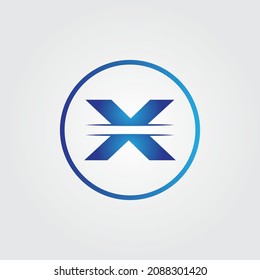 Diseño del logotipo de la letra X. Plantilla de diseño de logotipo de carta.