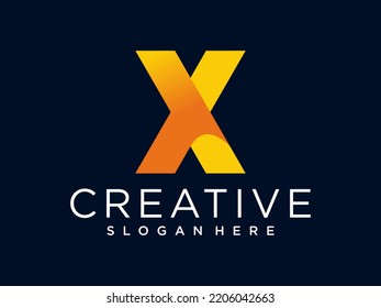 X Letter Logo Design Template
