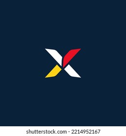 X letter logo design template elements. Modern abstract digital alphabet letter logo. Vector illustration.