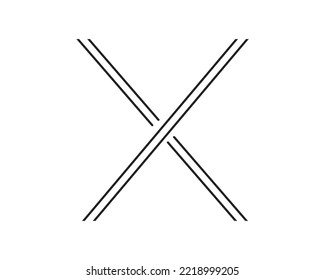x letter logo design template