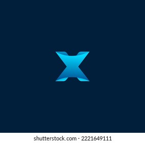 X letter logo design template elements. Modern abstract digital alphabet letter logo. Vector illustration.