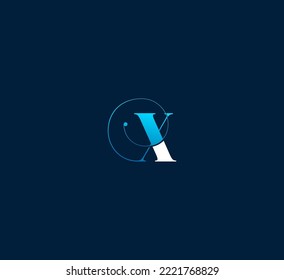 X letter logo design template elements. Modern abstract digital alphabet letter logo. Vector illustration.