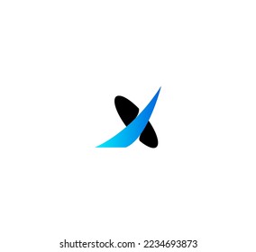 X letter logo design template elements. Modern abstract digital alphabet letter logo. Vector illustration.