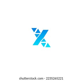 X letter logo design template elements. Modern abstract digital alphabet letter logo. Vector illustration.