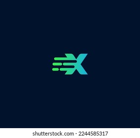 X Buchstaben Logo Design Template Elemente. Modernes abstraktes Logo für digitale Buchstaben. Vektorgrafik.