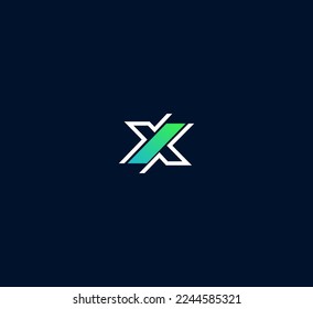 X letter logo design template elements. Modern abstract digital alphabet letter logo. Vector illustration.