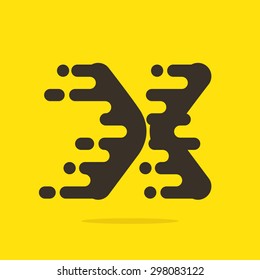 X letter logo design template. Fast speed taxi service letter. Vector design template elements for your application or company.