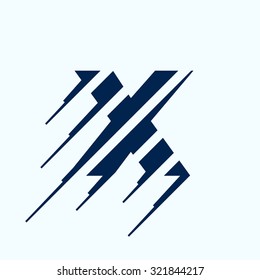 X letter logo design template. Fast speed vector unusual letter. Vector design template elements for your application or corporate identity.
