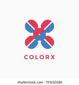 X Letter Logo Design Template