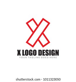 X letter logo design vector template icon
