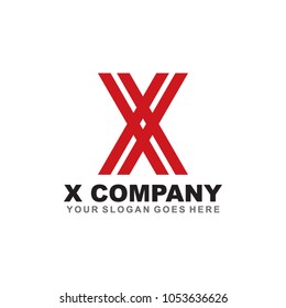X Letter logo design vector template
