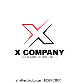 X letter logo design vector template