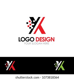 X Letter Logo Design Vector