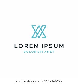 X letter logo design vector illustration.
