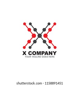 X letter logo design vector template