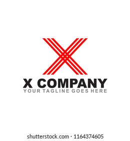 X letter logo design vector template