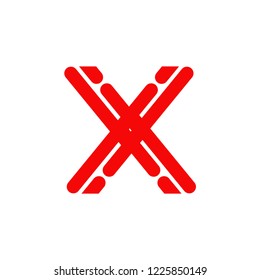 X letter logo design vector template