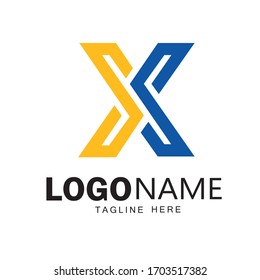 X letter Logo design & vector art 