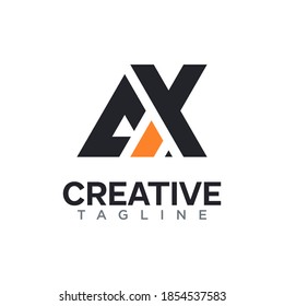 A X letter logo design vector template