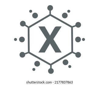 X Letter Logo Design Vektor mit Punkten.