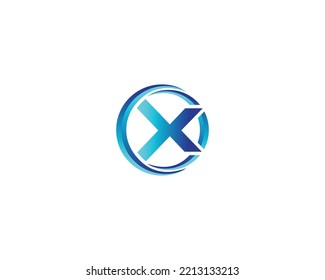 Plantilla gráfica moderna Vector de diseño de logotipo de carta X.