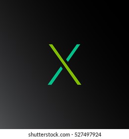 X  Letter logo design vector element
