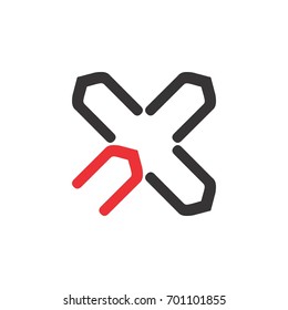 X letter logo design vector