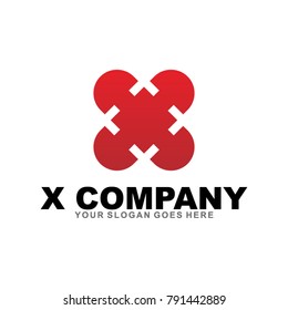 X letter logo design vector icon eps 10