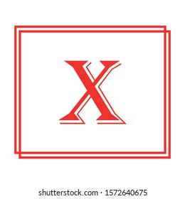 X letter logo design in White background.