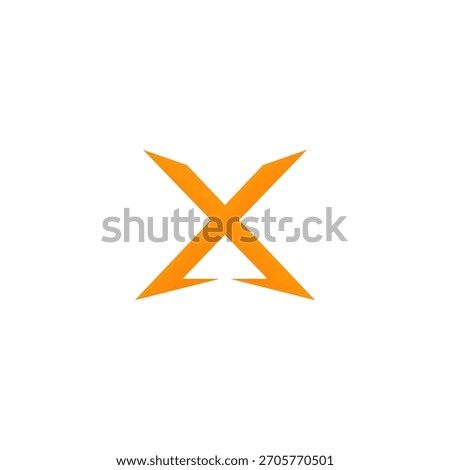 X up letter logo. Editable X logo and upward direction symbolizes progress