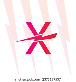 X letter logo with Electrical sign, electricity logo, power energy logo, and icon