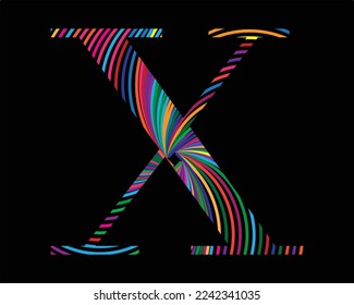 X letter logo elements template vector