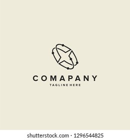 X letter logo hipster vintage retro monogram lettermark vector icon
