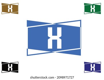 X letter logo and icon design template