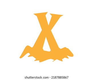 X letter logo icon design template elements.