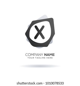 X Letter logo icon. Modern black white design for creative use. Vector illustration