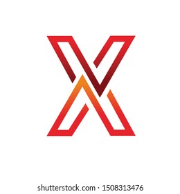 X letter logo icon vector design