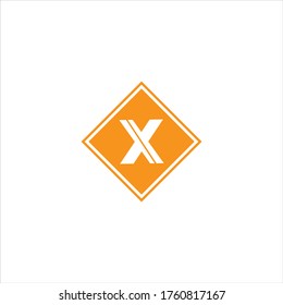 Diseño monocromático del logotipo de la letra X